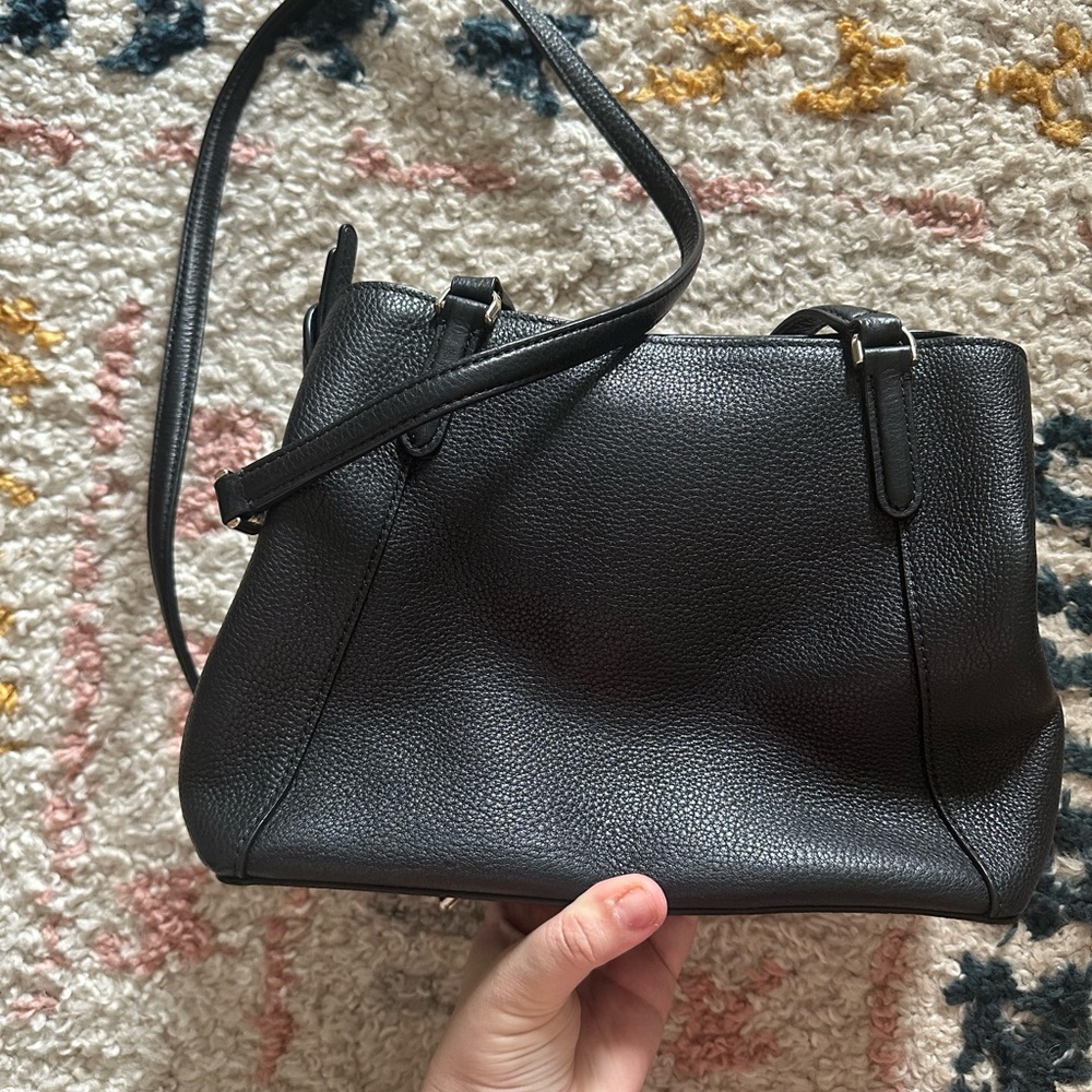 Kate Spade Small Jackson Triple Compartment Satchel Crossbody Bag in Black - Picture 7 of 9